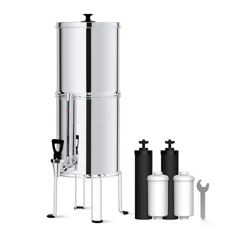 Countertop Stainless Steel Gravity-Fed Water Filter